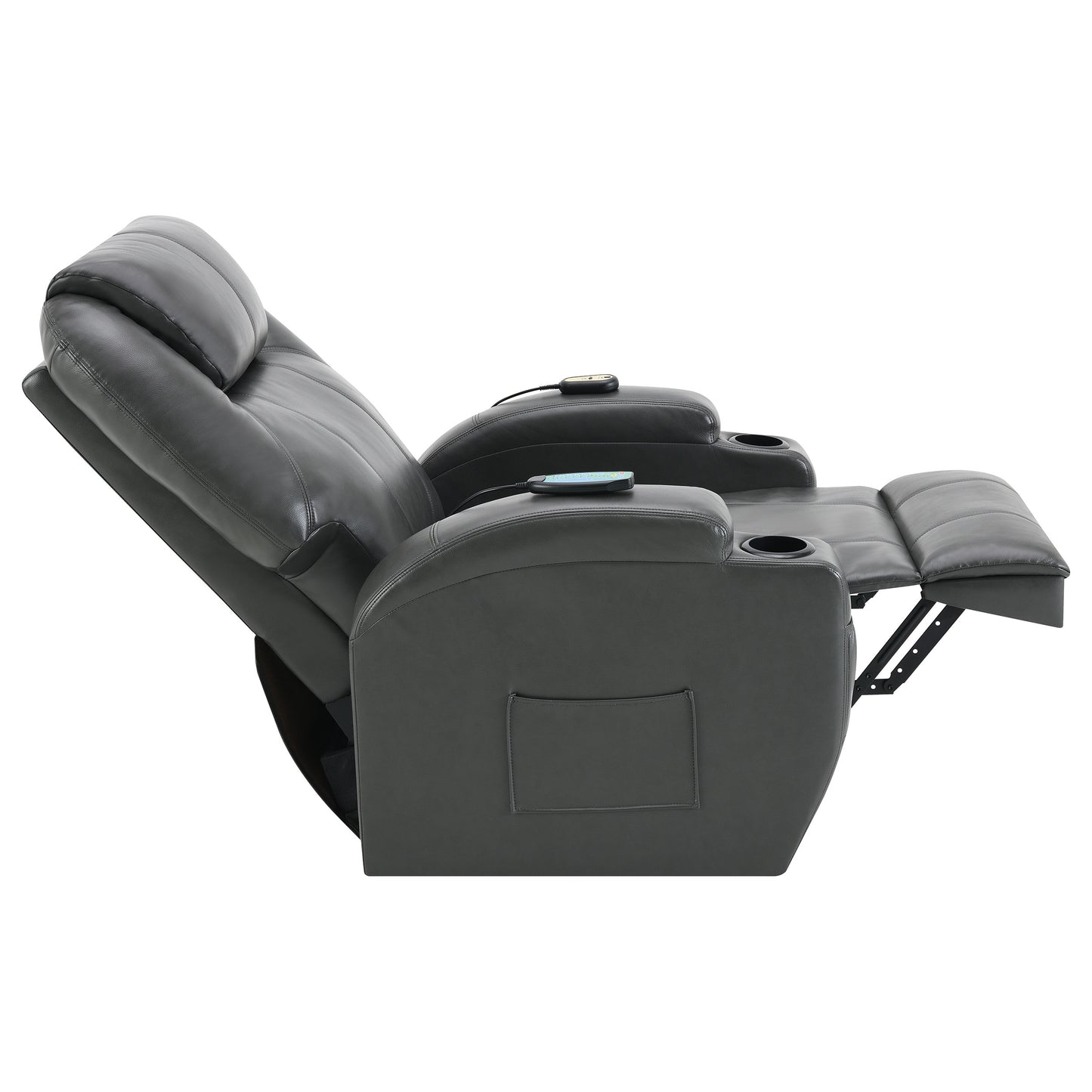 appledale upholstered power lift massage recliner charcoal grey