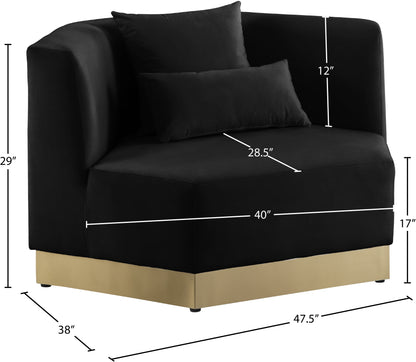 Lucas Black Velvet Chair C