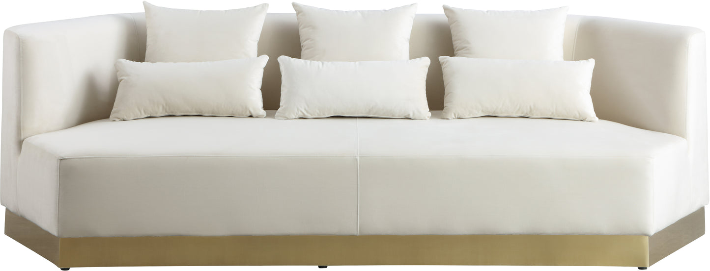 lucas cream velvet sofa s