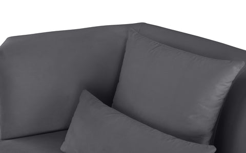 Lucas Grey Velvet Chair C
