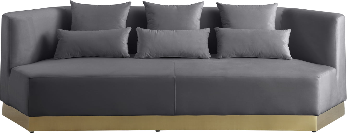 lucas grey velvet sofa s