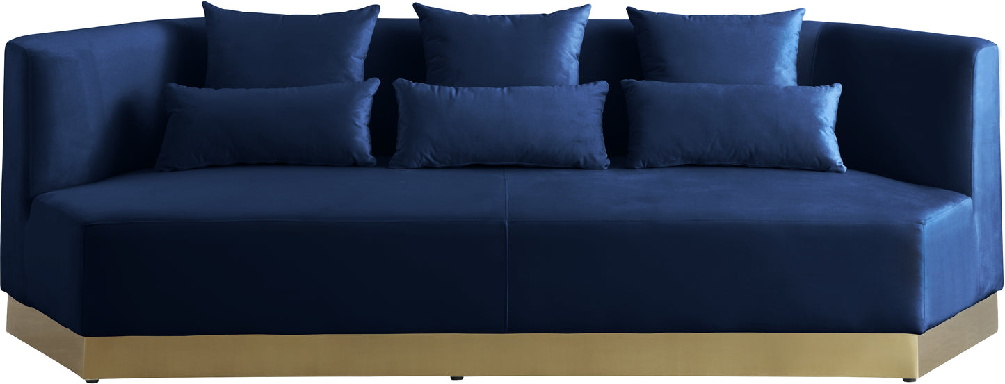 lucas navy velvet sofa s