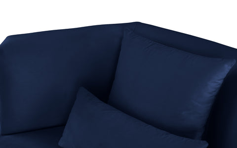 Prescott 93" Navy Velvet Upholstered Sofa, 1 Piece