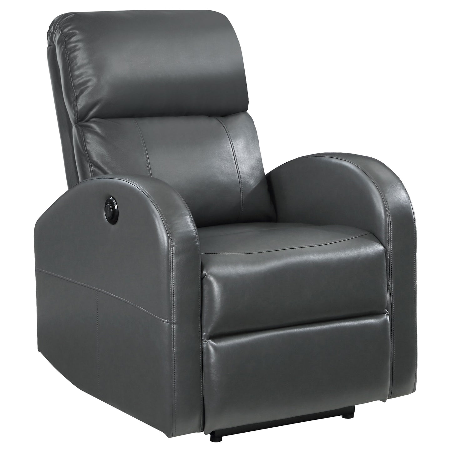 edie upholstered power recliner chair grey