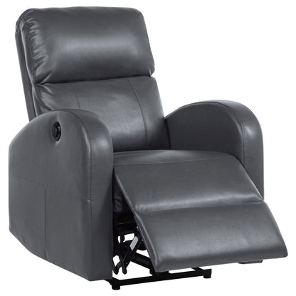 Edie Upholstered Power Recliner Chair Grey