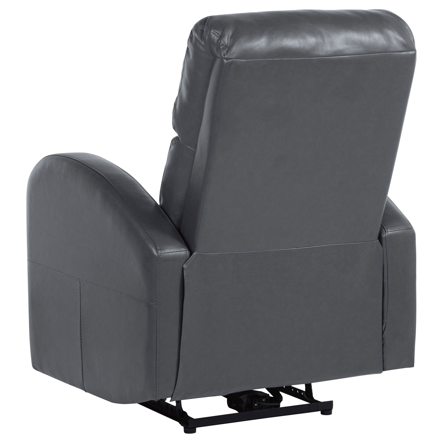 edie upholstered power recliner chair grey