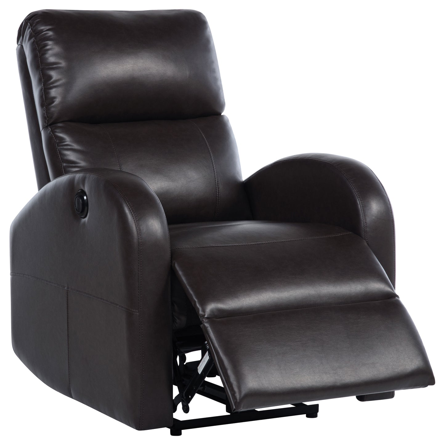 edie upholstered power recliner chair brown