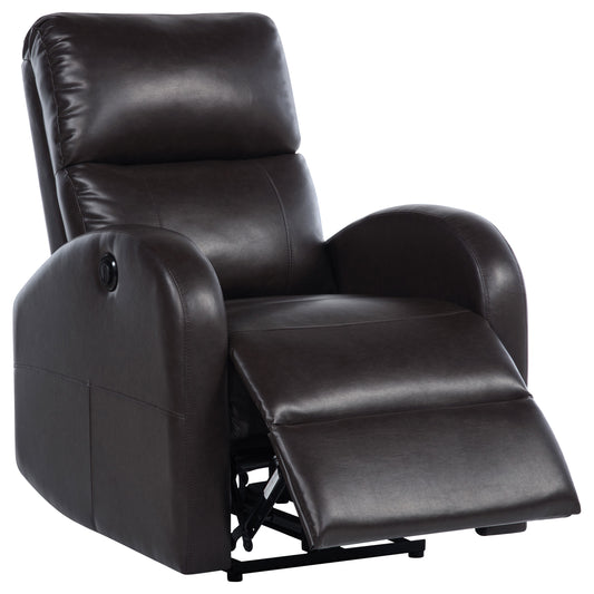 Edie Upholstered Power Recliner Chair Brown