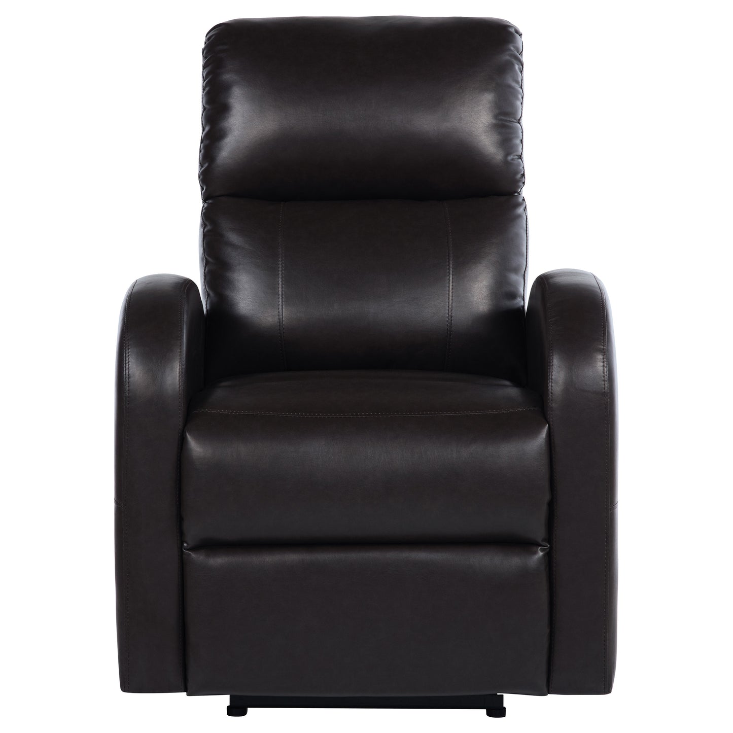 edie upholstered power recliner chair brown