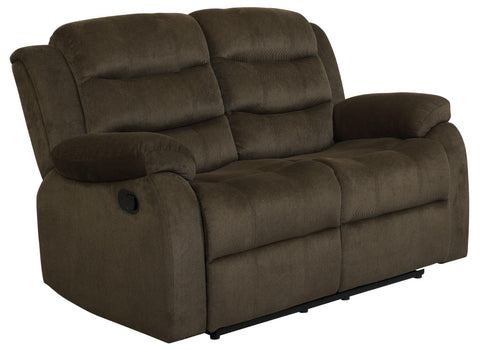 Alyssum 3-piece Upholstered Reclining Sofa Set Olive BrownOlive Brown