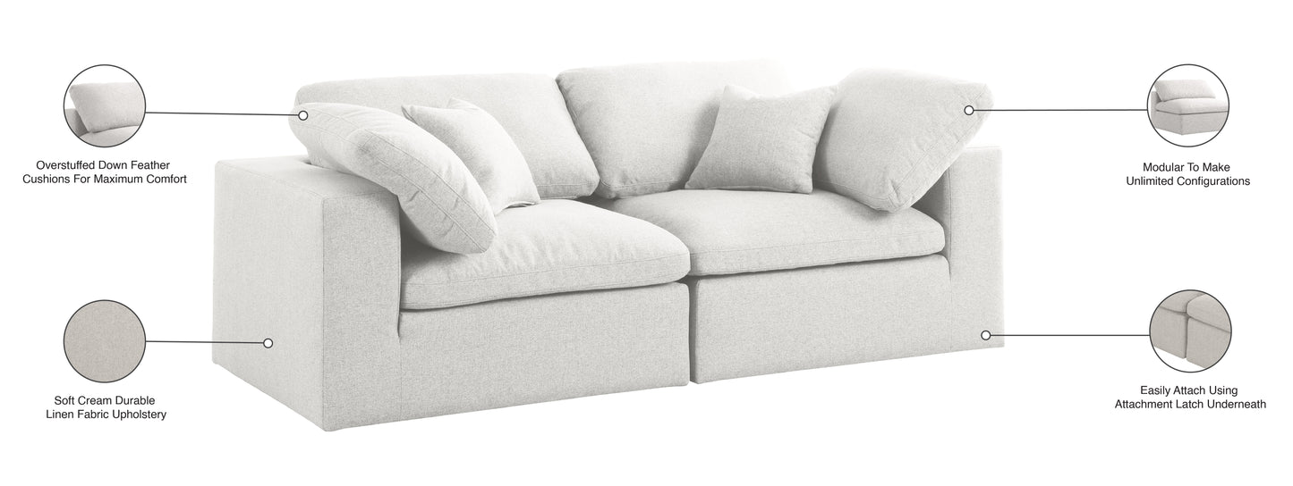 damian cream linen textured fabric deluxe comfort modular sofa s80