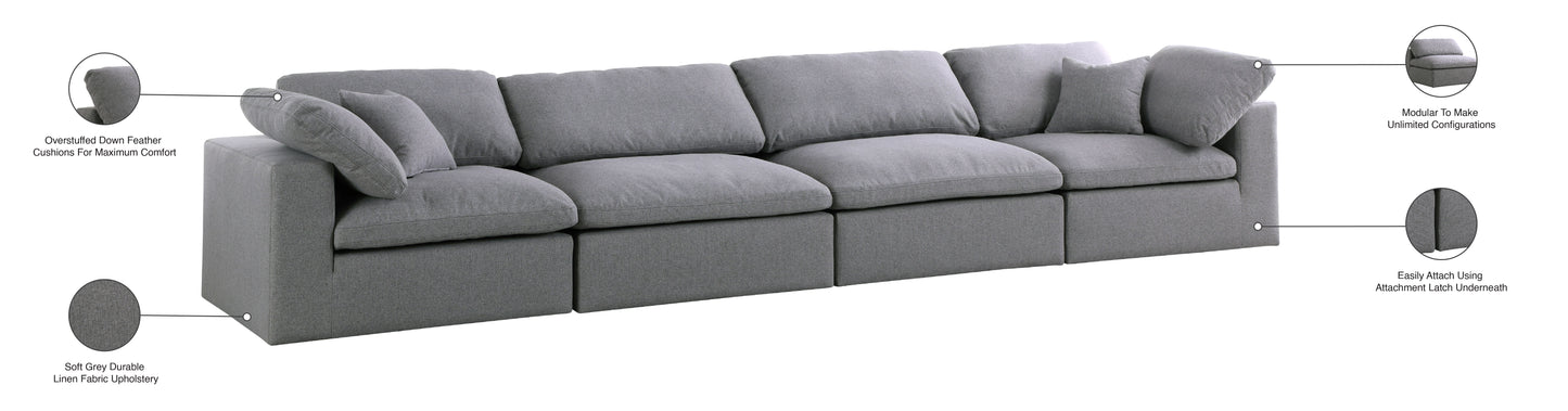 damian grey linen textured fabric deluxe comfort modular sofa s158