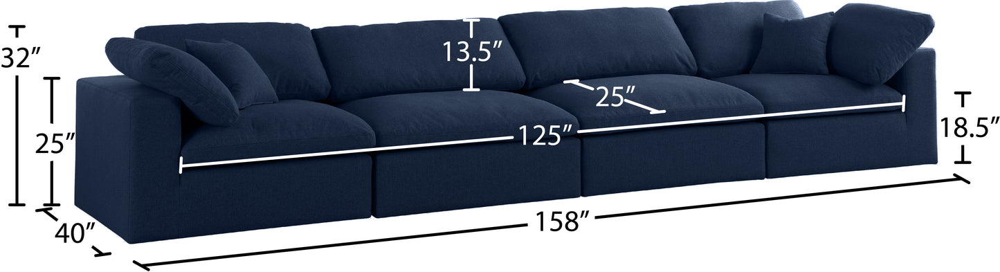 damian navy linen textured fabric deluxe comfort modular sofa s158