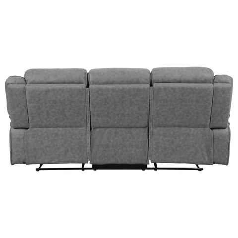 Kiara Upholstered Motion Reclining Sofa GreyGrey