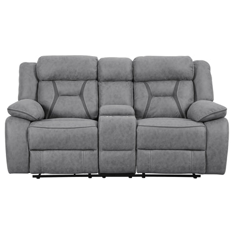 Kiara Upholstered Motion Reclining Loveseat GreyGrey