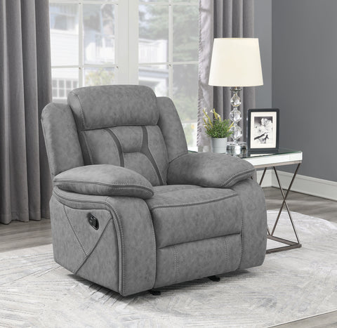 Kiara Upholstered Glider Recliner Chair GreyGrey