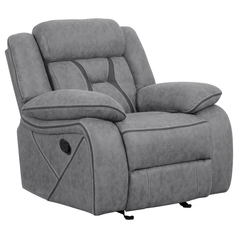 Kiara Upholstered Glider Recliner Chair GreyGrey
