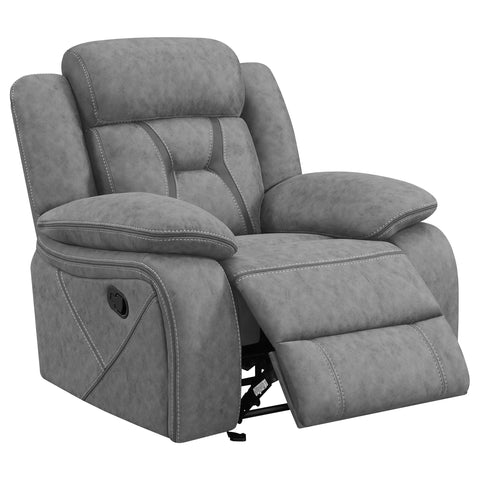Kiara Upholstered Glider Recliner Chair GreyGrey