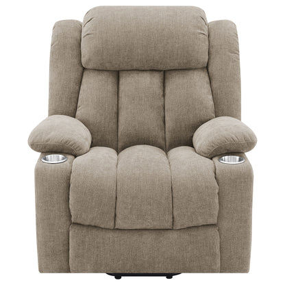 Riona Upholstered Power Lift Recliner Chair Camel