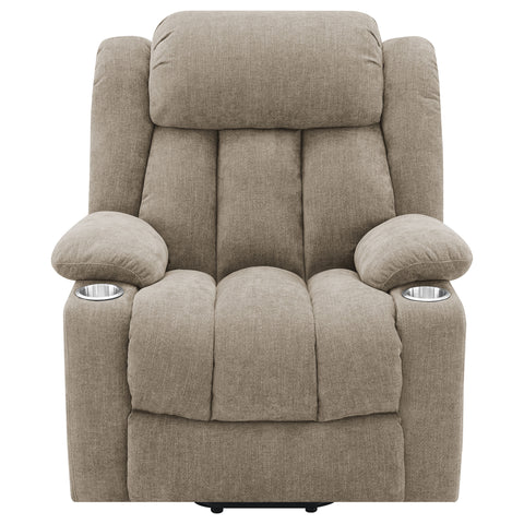 Frisco Upholstered Power Lift Recliner Chair CamelCamel