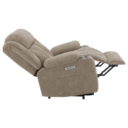 Riona Upholstered Power Lift Recliner Chair Camel