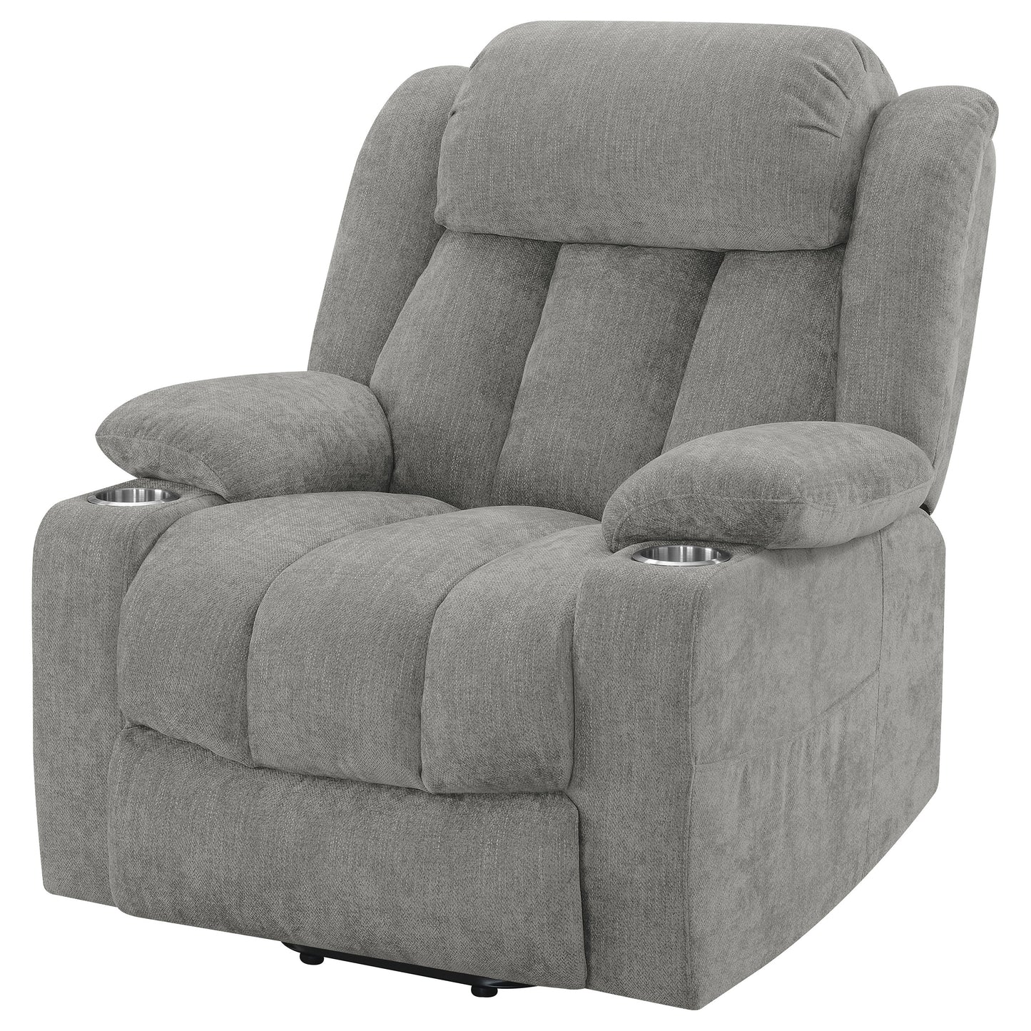 riona upholstered power lift recliner grey