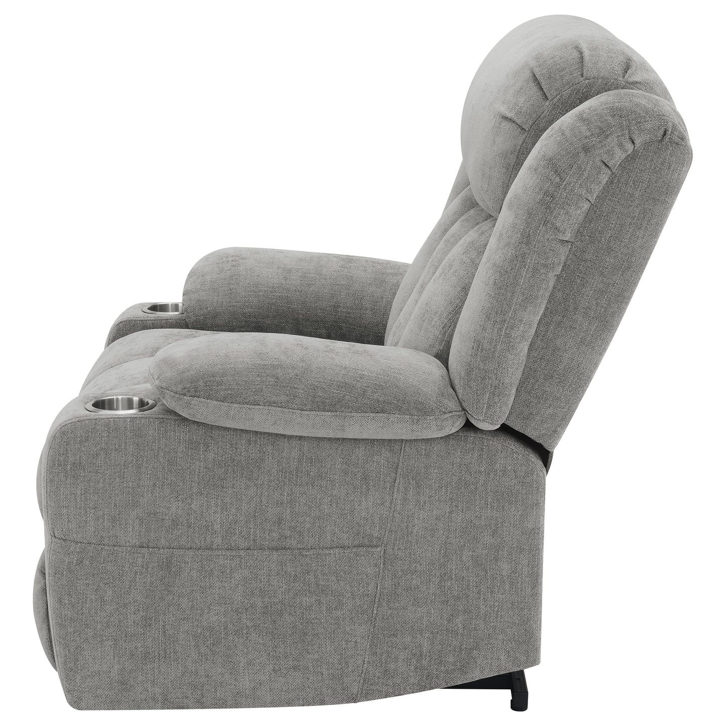 riona upholstered power lift recliner grey