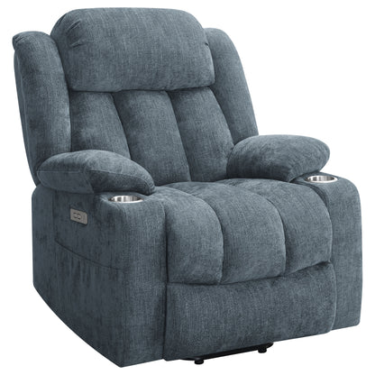 Riona Upholstered Power Lift Recliner Slate Blue