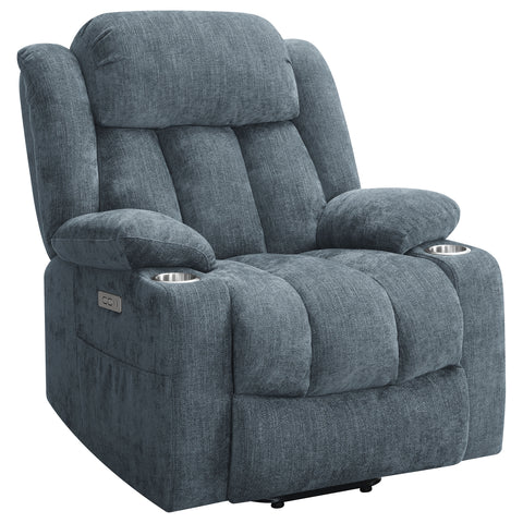 Frisco Upholstered Power Lift Recliner Slate BlueSlate Blue