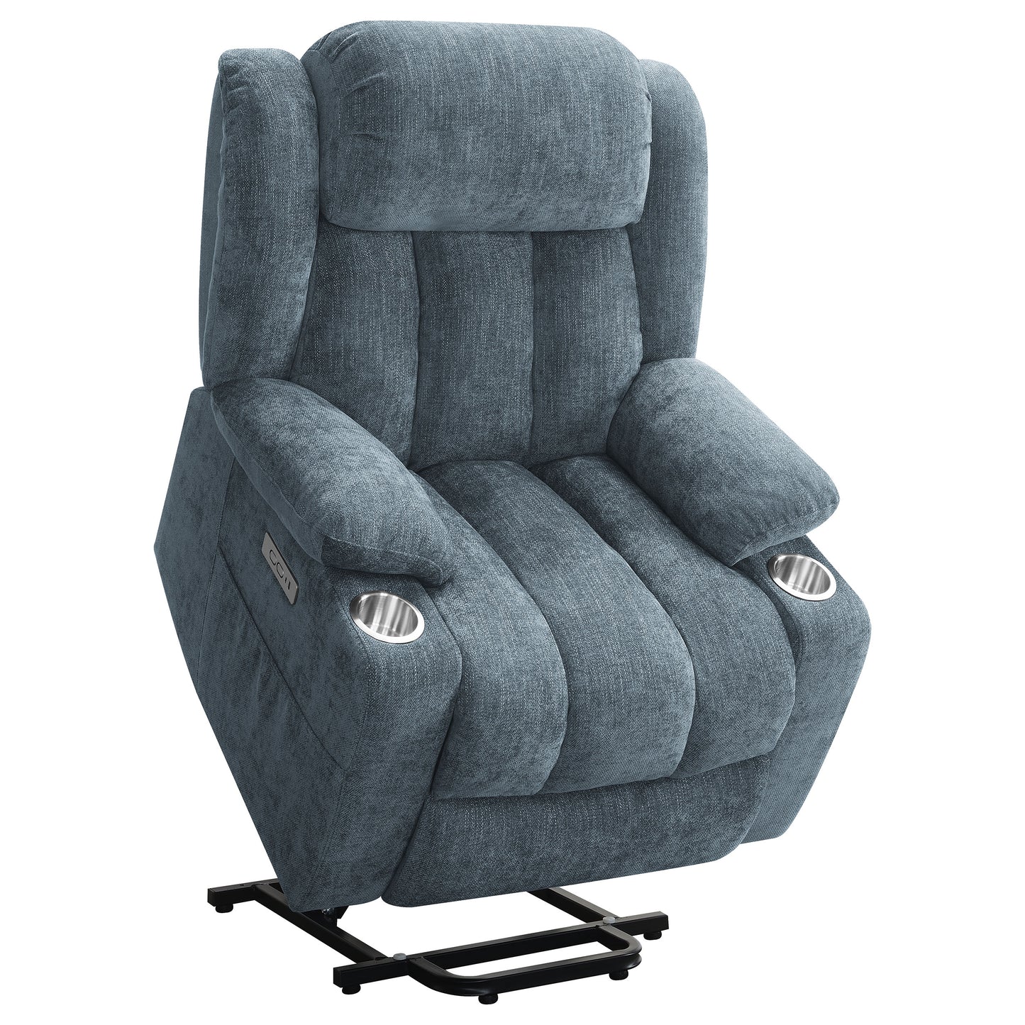 riona upholstered power lift recliner slate blue