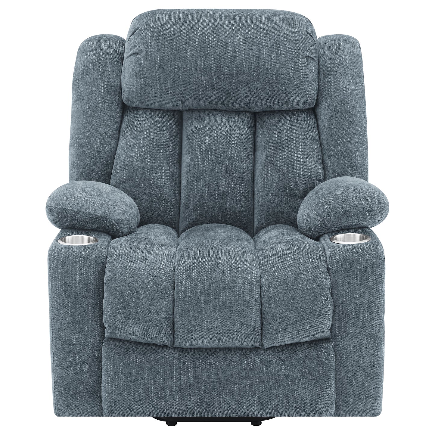 riona upholstered power lift recliner slate blue