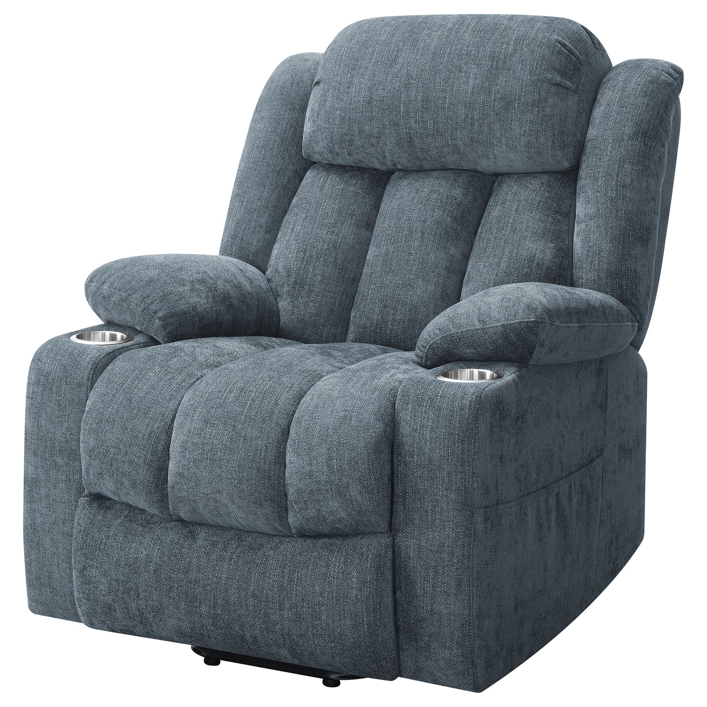 riona upholstered power lift recliner slate blue