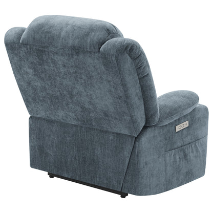 Riona Upholstered Power Lift Recliner Slate Blue