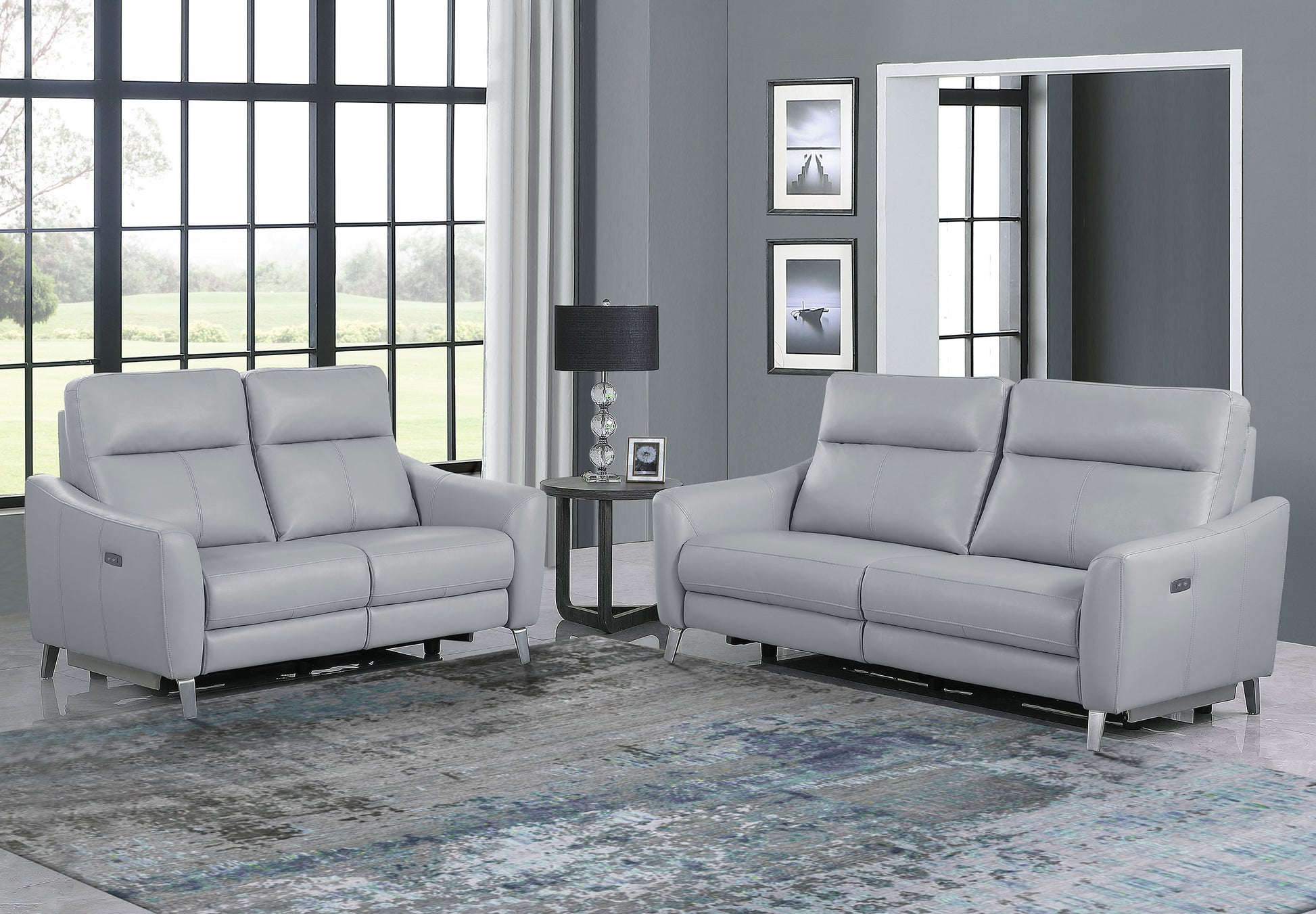 2 Pc Power Sofa Set