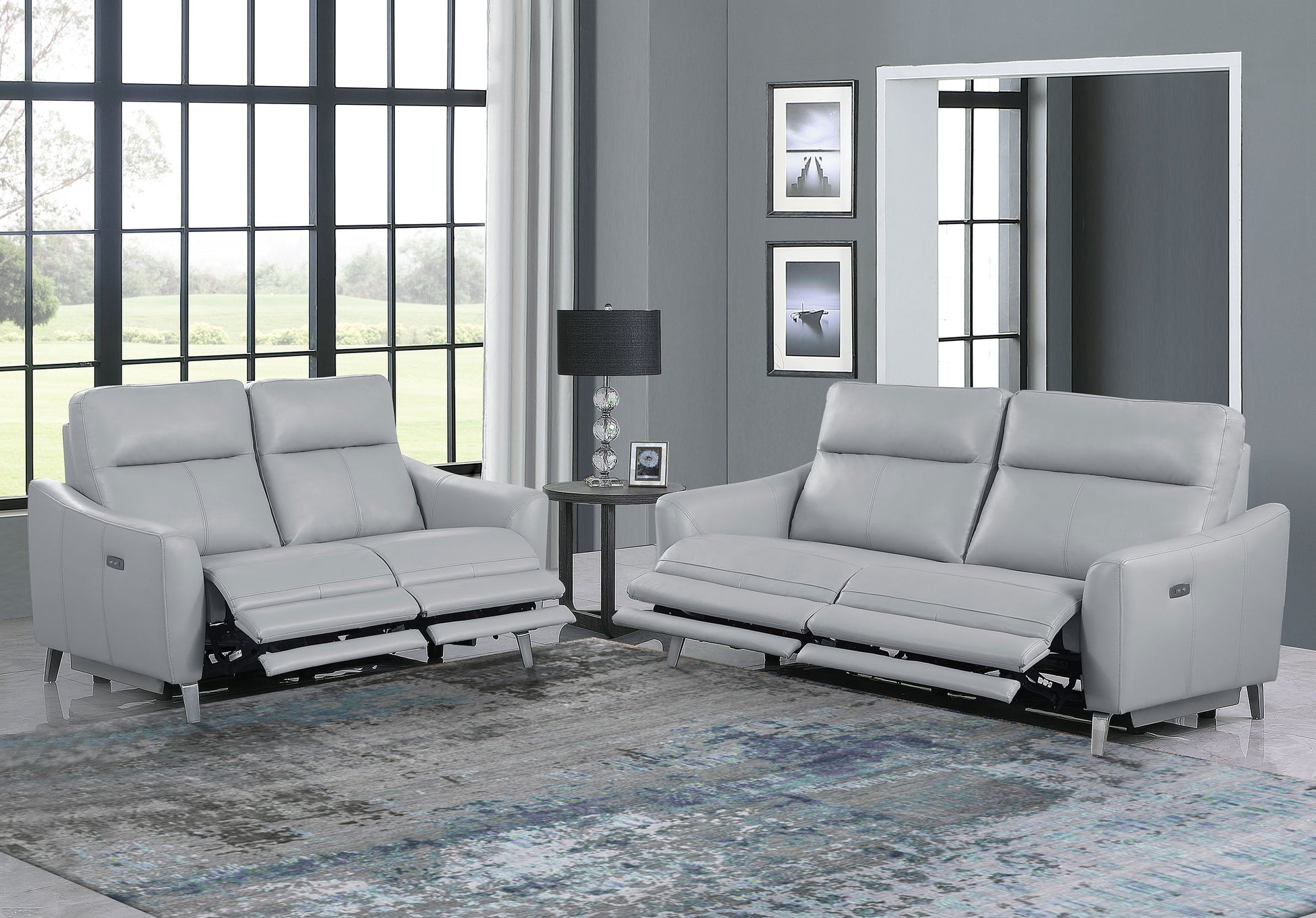 2 Pc Power Sofa Set