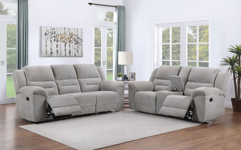 Enoch 2-piece Chenille Upholstered Sofa Set GreyGrey