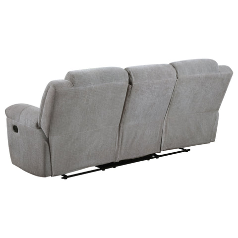 Enoch Chenille Upholstered Reclining Sofa GreyGrey