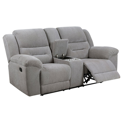 Enoch Chenille Upholstered Reclining Loveseat GreyGrey