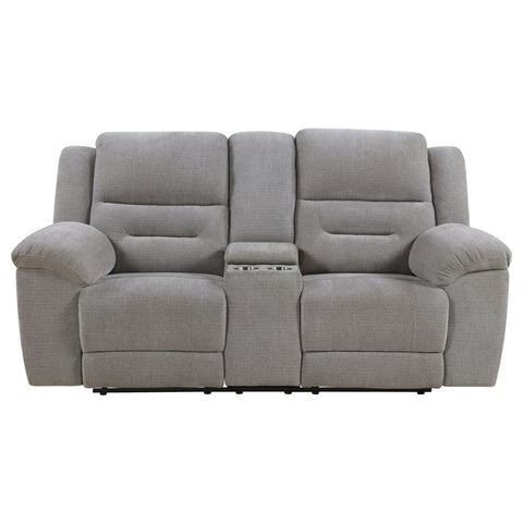 Enoch Chenille Upholstered Reclining Loveseat GreyGrey