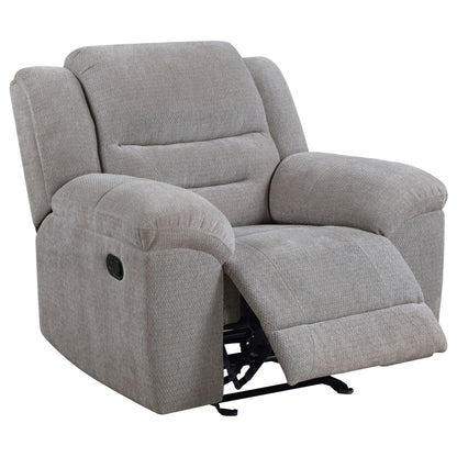 Enoch Chenille Upholstered Reclining Glider Recliner GreyGrey