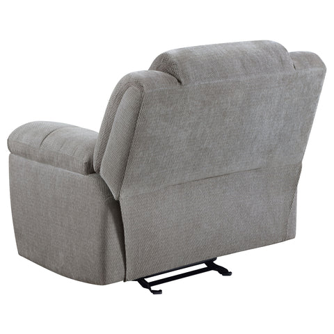 Enoch Chenille Upholstered Reclining Glider Recliner GreyGrey