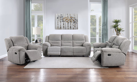 Enoch Chenille Upholstered Reclining Glider Recliner GreyGrey