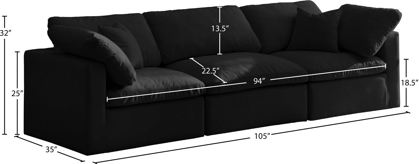 lips black velvet standard comfort modular sofa s105