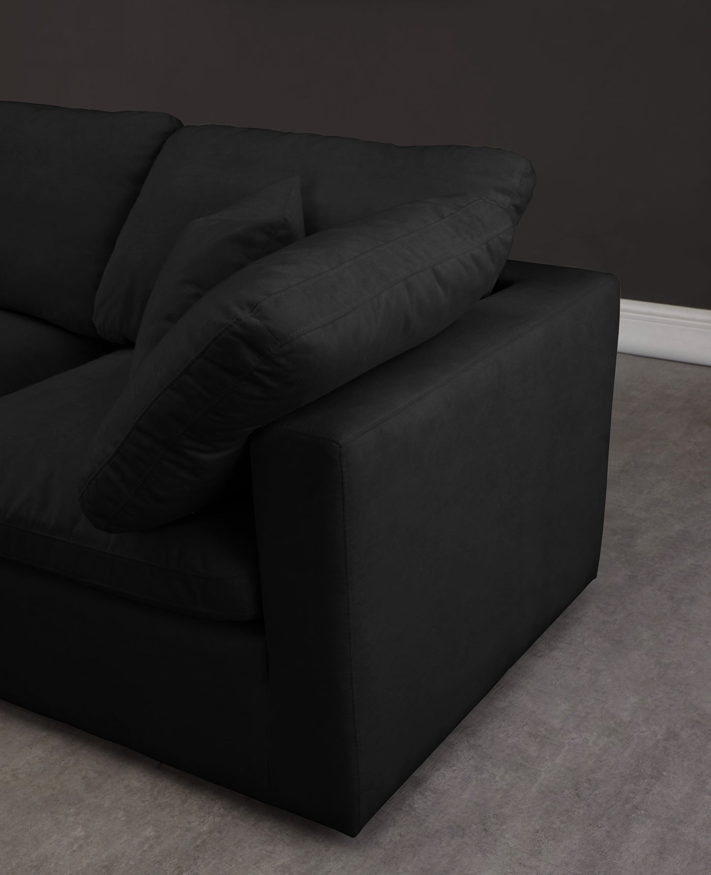 lips black velvet standard comfort modular sofa s105