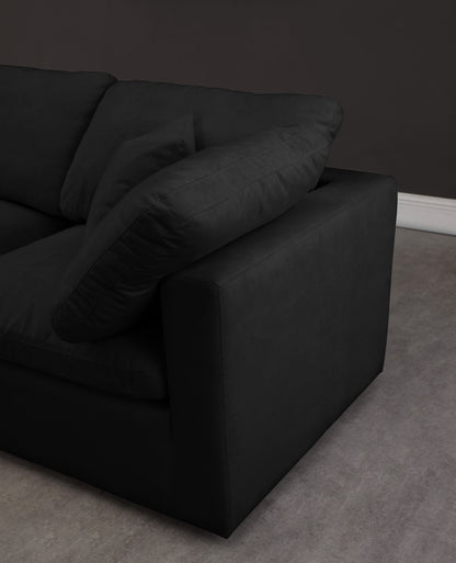 Lips Black Velvet Standard Comfort Modular Sofa S105