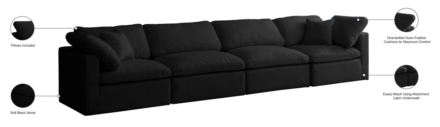 lips black velvet standard comfort modular sofa s140