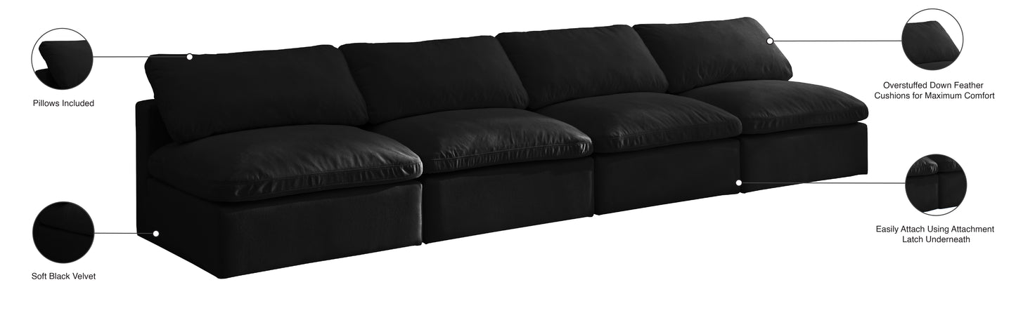 lips black velvet standard comfort modular sofa s3