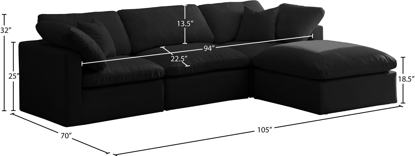 lips black velvet standard comfort modular sectional sec4a