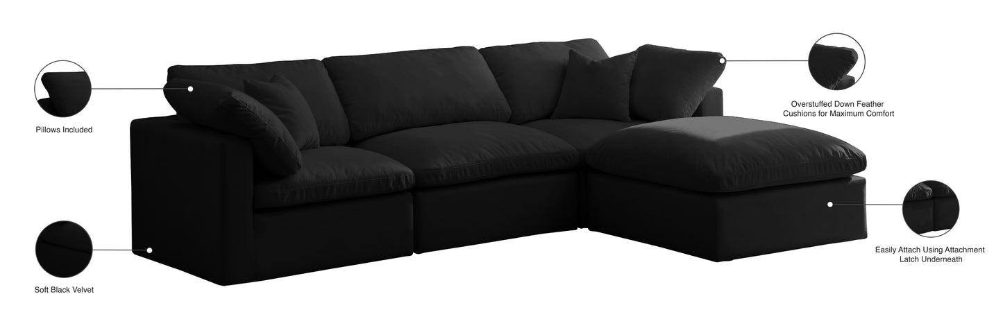 lips black velvet standard comfort modular sectional sec4a