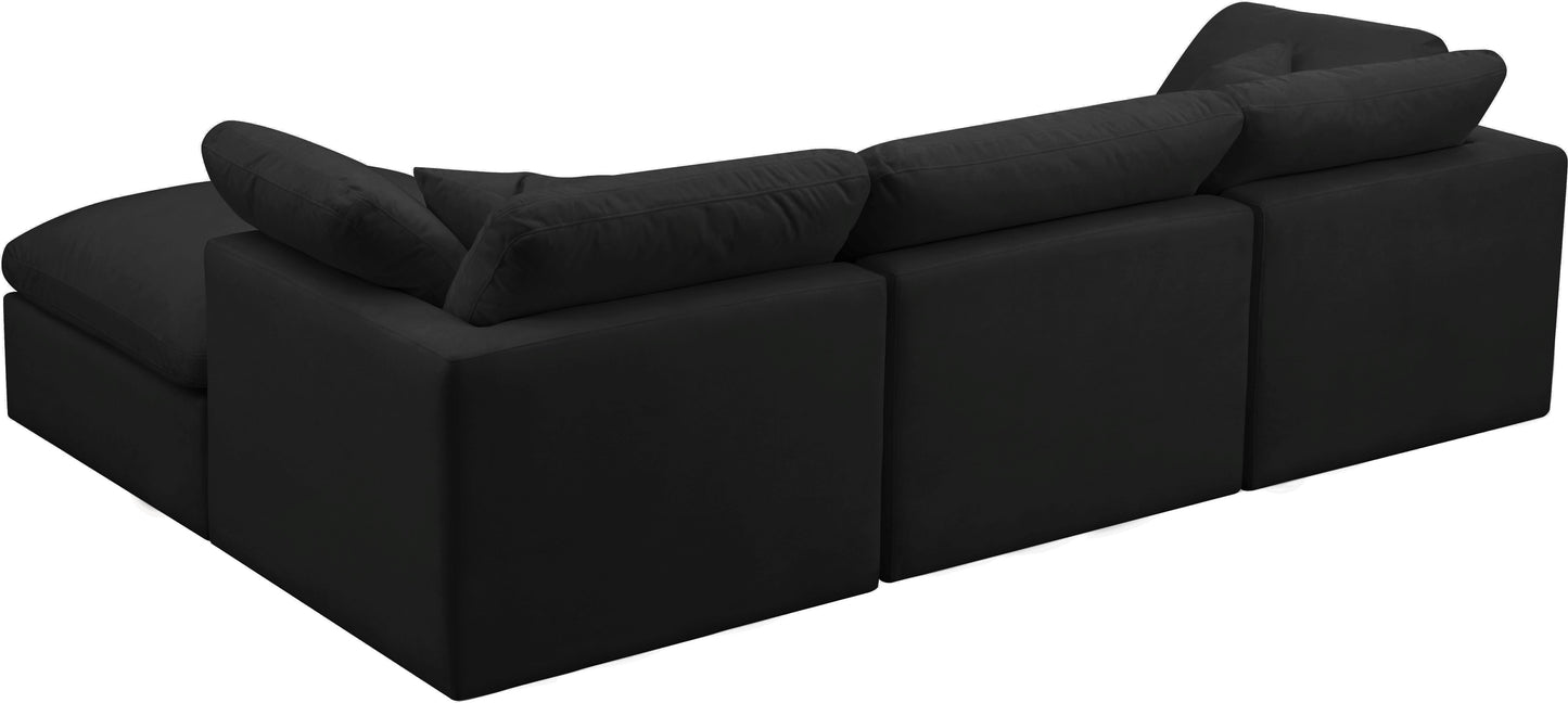 lips black velvet standard comfort modular sectional sec4a